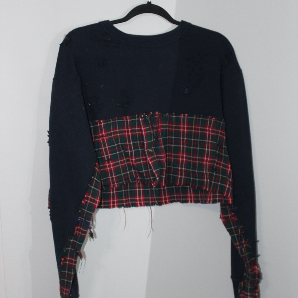 LF cropped vintage sweatshirt/flannel